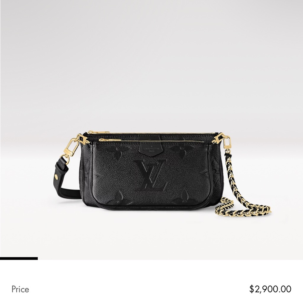 Louis Vuitton Multi Pochette Accessoires Empreinte Noir